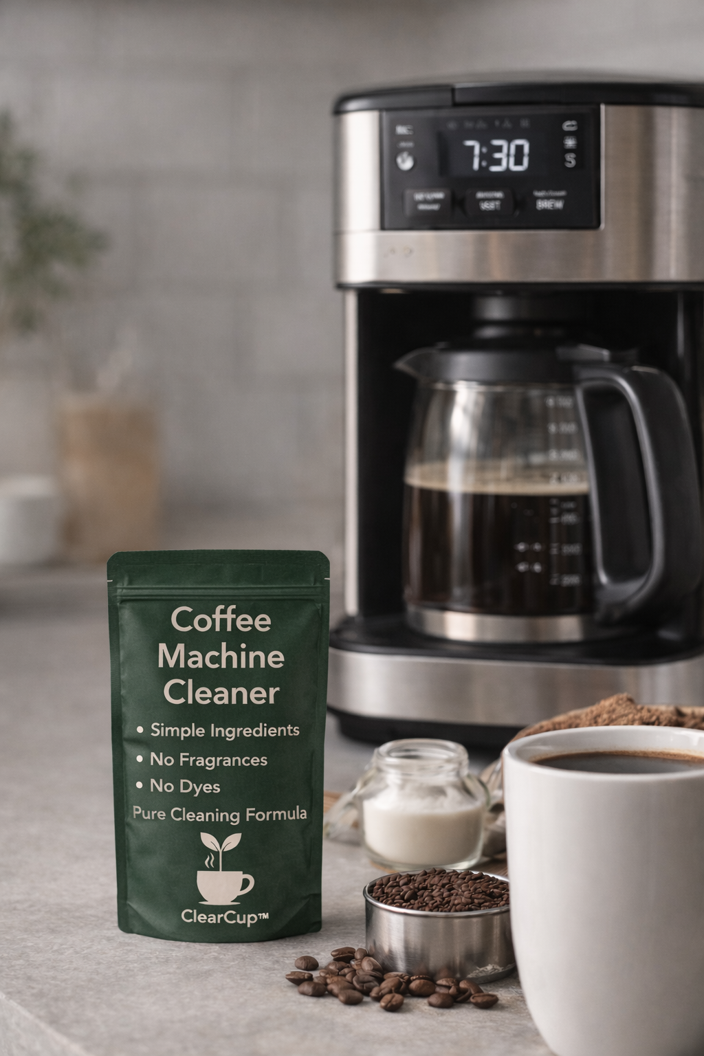 ClearCup™ Coffee Machine Cleaner (Monthly Cleaning Formula)